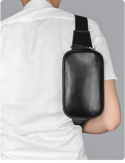 Sac banane en cuir de luxe homme
