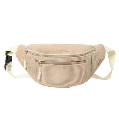 Sac banane en velours côtelé