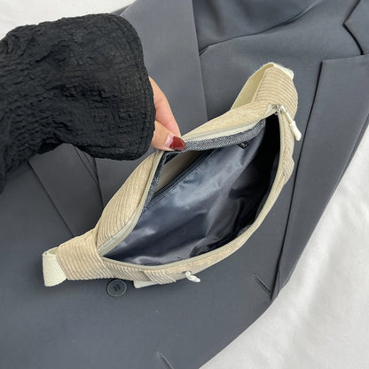 Sac banane en velours côtelé parfait