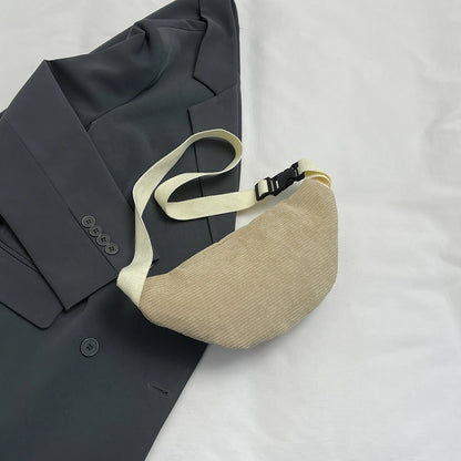 Sac banane en velours côtelé pratique